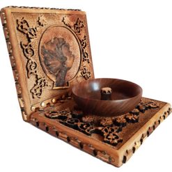 Purchase Minabat Kari jewelry bowl form handicrafts 365, Best Iranian wood carving jewelry bowl