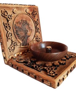 Purchase Minabat Kari jewelry bowl form handicrafts 365, Best Iranian wood carving jewelry bowl