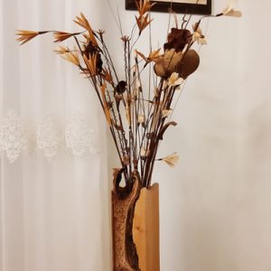 Wooden flower vase
