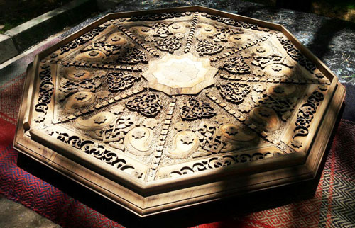 Iranian wod carving table
