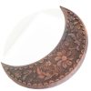 Wood carving mirror (moon) by Mohammad mehdi tavakol